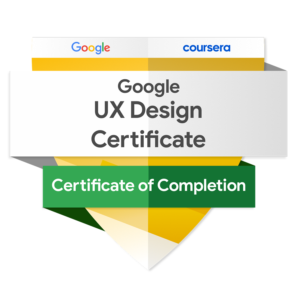 Google UX Design Professional Certificate certificate
